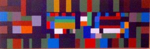 "Composition" acrylique sur toile" 30X90 cm