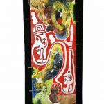 ENCADREUR ENCADRE avec Yvon Taillandier,toile kakemono tech mixte, 133x56cm, 2009