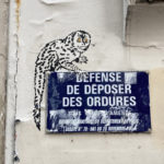Les petits monos aiment les plaques en hauteur, c'est là que la Mairie de Paris ne les efface pas.