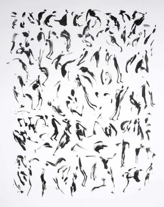 Anthropo, acrylique sur papier, 32,5 x 25 cm
