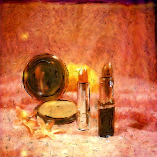 Orgueil ou "L'art du maquillage"- Polaroïd manipulé