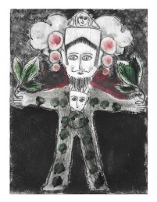 Personnage, gravure monotype,2017