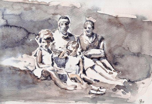 Juist III, aquarelle sur papier, 29 x 20 cm