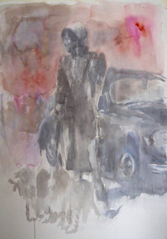 Cockerspanier-Zwinger II, aquarelle sur papier, 70 x 100 cm