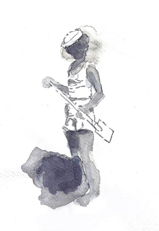 Kleiner Matrose, aquarelle sur papier, 14 x 20 cm
