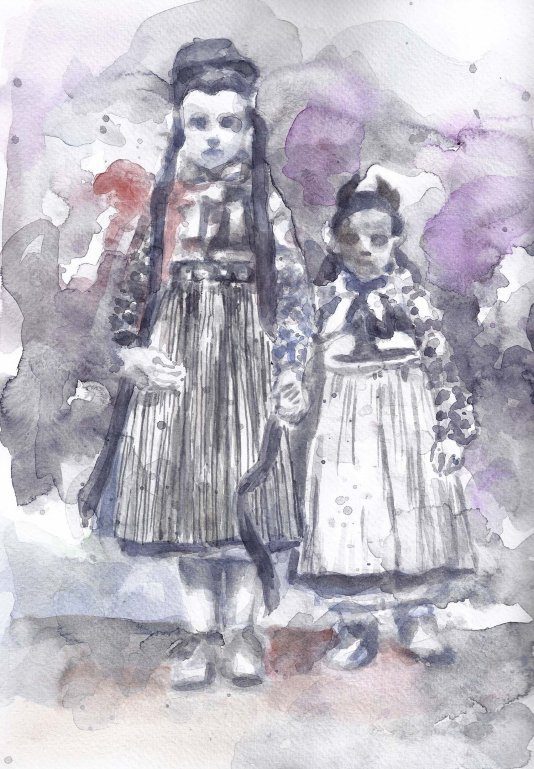 Teufelsmädchen, aquarelle sur papier, 20 x 29 cm