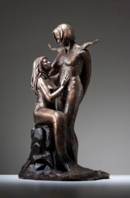 "Sur une Ile" bronze a la cire perdue. Edition originale