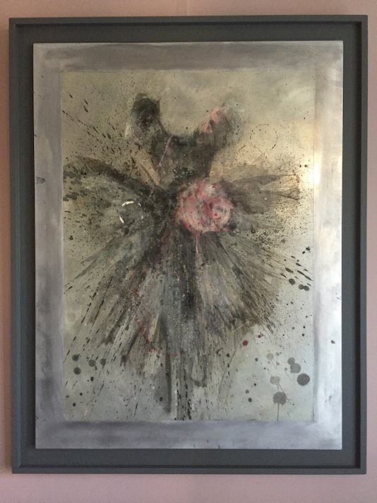 oxydation, pigments et vernis sur zinc 65x87 cm