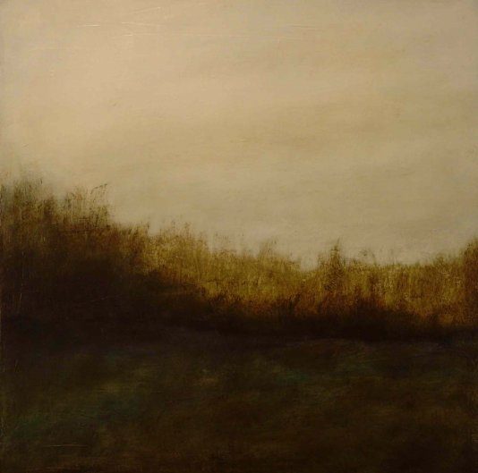 paysage chamane I-huile sur toile-50X50