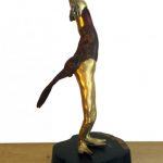 Oiseau, bronze et bois