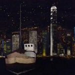 Hong Kong by night (Nihonga 29x39 cm 2016)