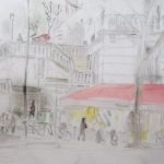 Chez Francis - 2012. Aquarelle, 57 x 76 cm.