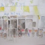 Au Rêve - 2012. Aquarelle, 57 x 76 cm.