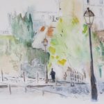 Rue des Saules - 2012. Aquarelle, 45 x 37 cm