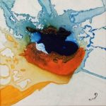 Bleu comme une orange III-2015-acrylique sur toile, 20x20